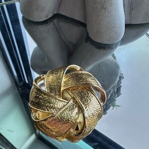 Gold Textured Brooch
